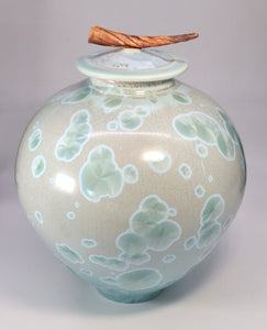 Green Crystalline Jar