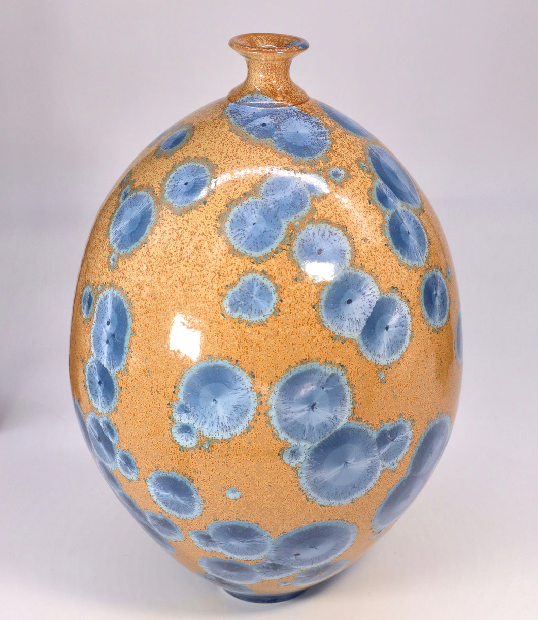 Round Bottle with Blue Crystals