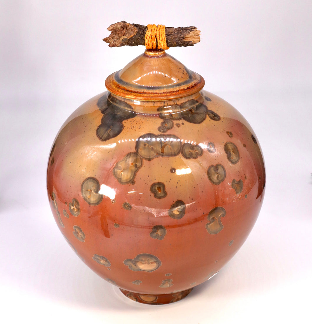 Jar With Tiger Eye Crystal Glaze